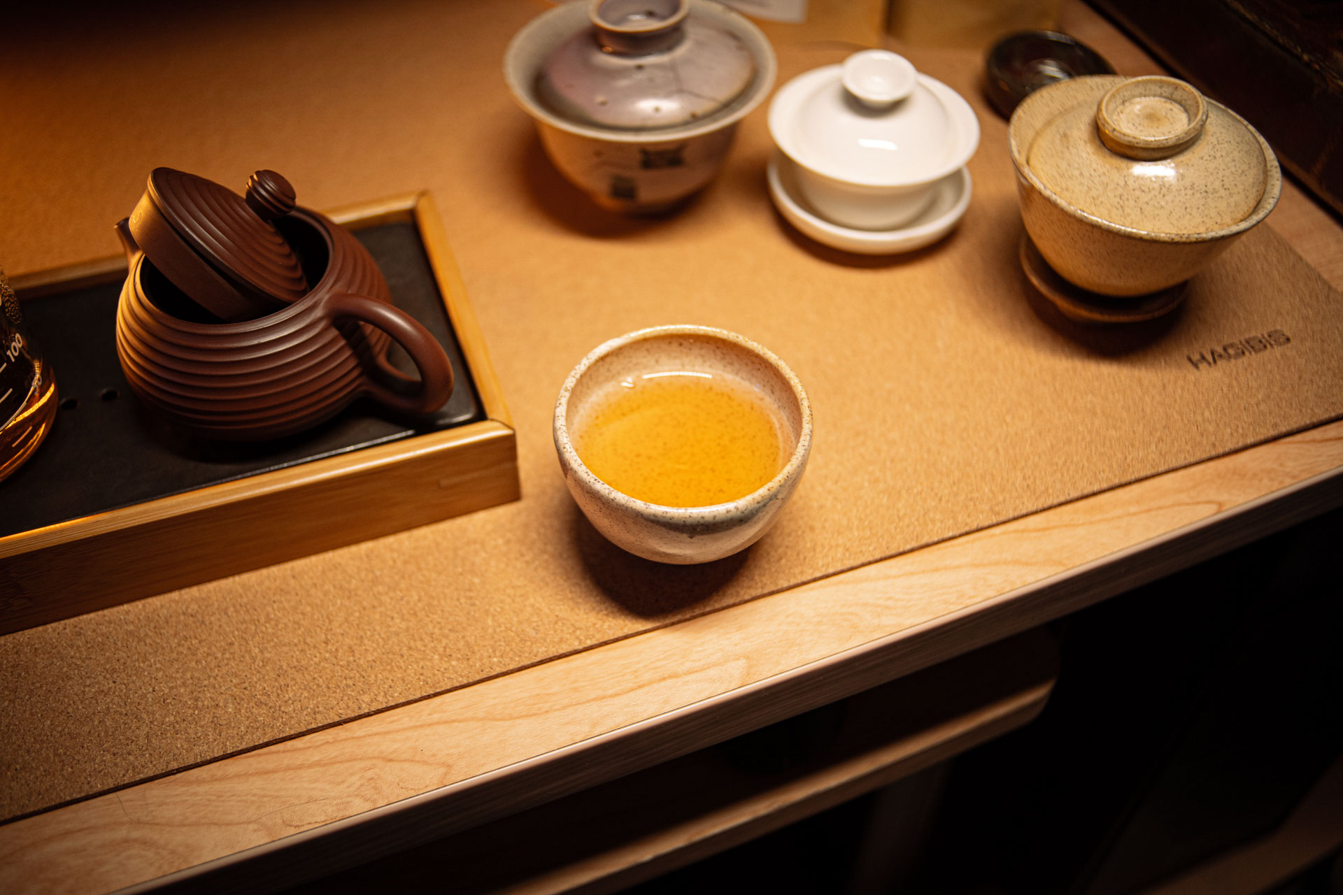 tea in the cup with a light gold color like McDonald's fries