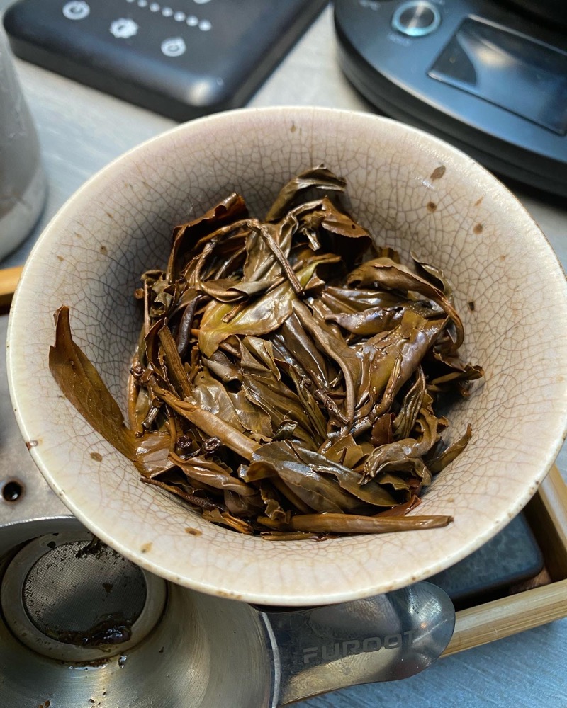 brewed-out leaves