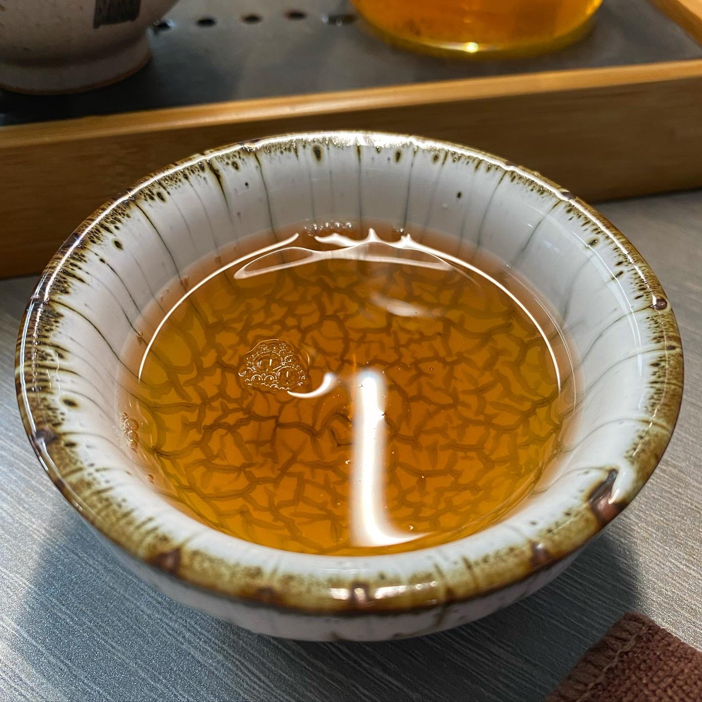 tea in the cup